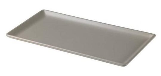 Fuente melamina gris 27x14 cm.