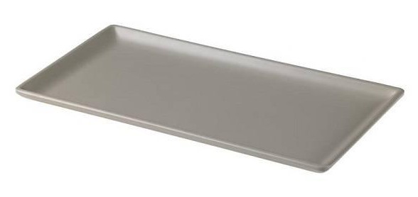 Fuente melamina gris 27x14 cm.