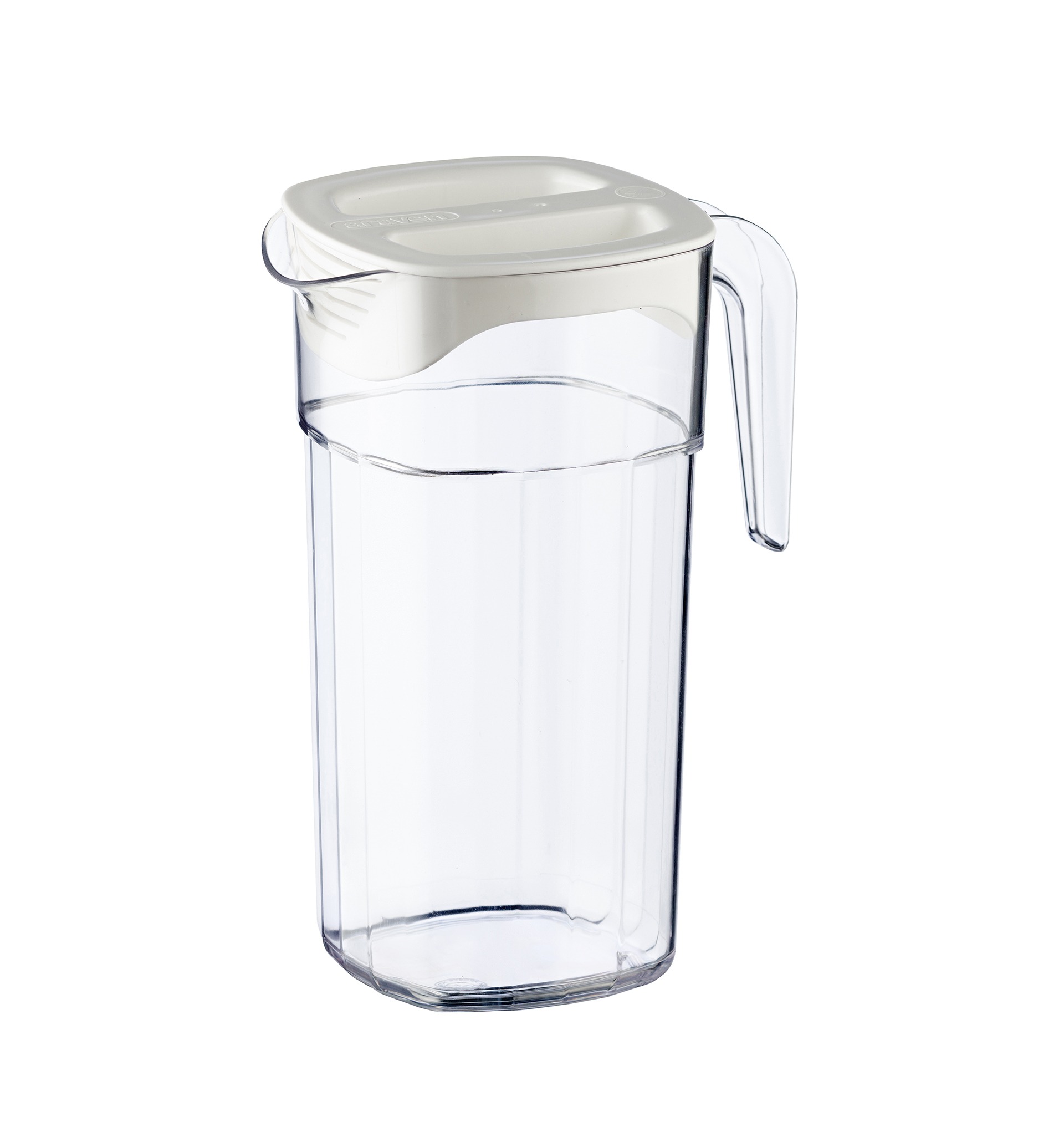 Jarra policarbonato apilable con tapa 1.8L