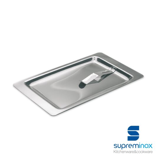 Bandeja cambio inox rectangular con pinza