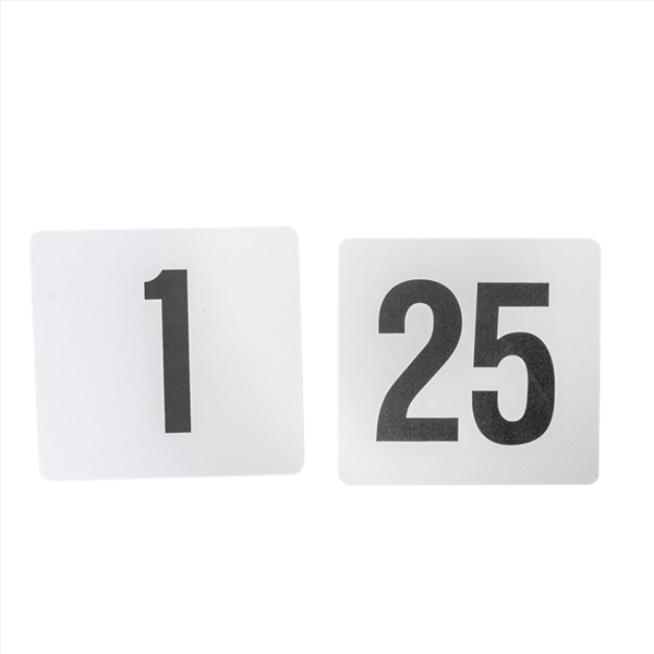 Placa numero mesa pvc 1-25 25uds