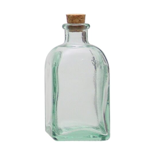 Botella cristal frasca tapón corcho 140 ml