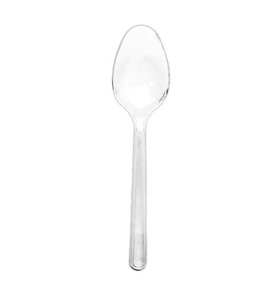 Cuchara plastico transparente 50 ud.