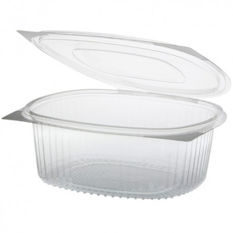 Envase plastico bandeja con tapa PP 1L 50uds