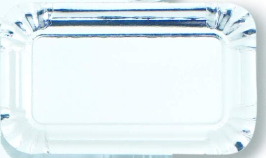 Bandeja carton pasteleria plata 16x22 cm nº5 100uds