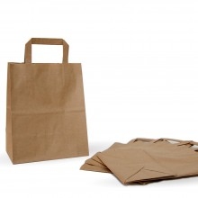 Bolsa papel kraft con asas TK 30x16x30 cm 250uds