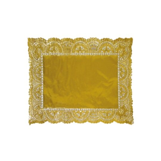 Blonda papel pasteleria oro rectang. 18x25 cm 100uds