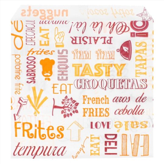 Bolsa papel fritas 12x12 cm 1000uds