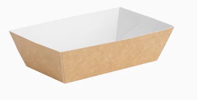 Barqueta carton kraft 250 9,5x6,5cm 100uds