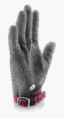 Guante carnicero malla inox rojo T/M
