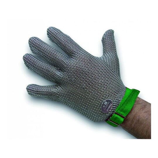 Guante carnicero malla inox verde T/XS