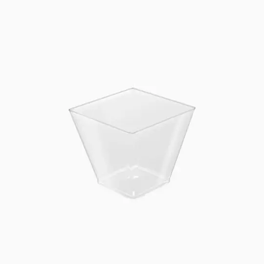 Bol plastico reutilizable CT transparente 120cc 6.5x5.3 cm. 25 ud.