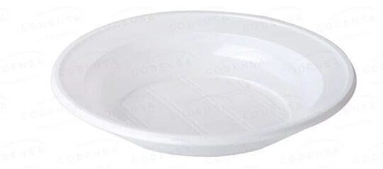 Plato plastico hondo reutilizable 100 uds