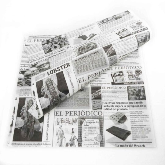 Envuelta papel parafina periodico 29x30 500uds