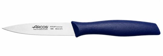 Cuchillo arcos cocina puntilla mango azul oscuro 85 mm