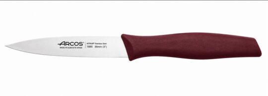 Cuchillo Arcos cocina puntilla mango burdeos 85 mm