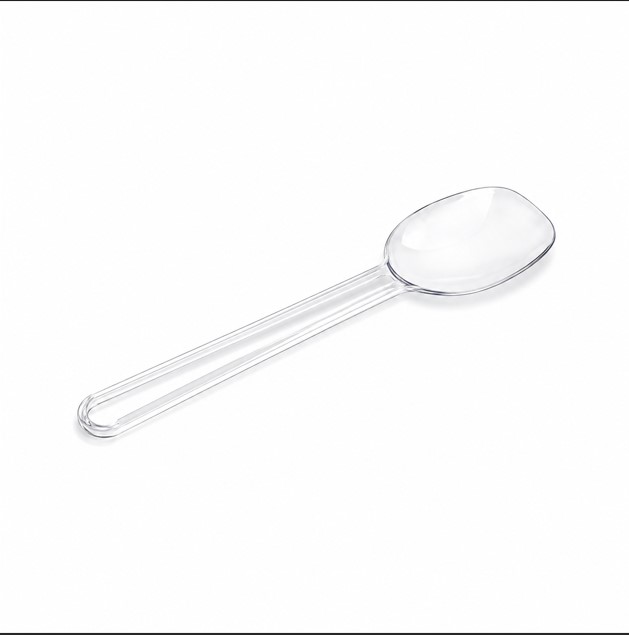 Cucharilla plastico transparente helado 8.5 cm. 500 ud.