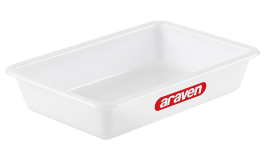 Cubeta alimentacion plastico blanca 20L 44x35x16 cm