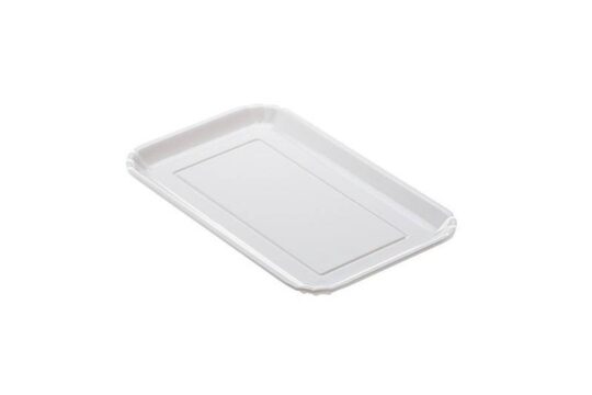 Bandeja melamina pastelera blanca 26x16 cm