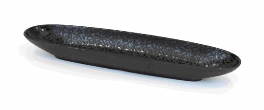 Fuente melamina honda Croquette negra 33x9cm