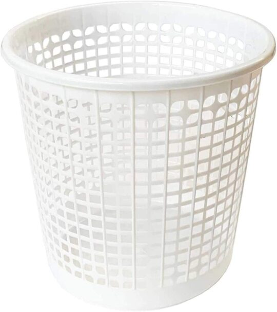 Papelera plastico blanca 27cm.