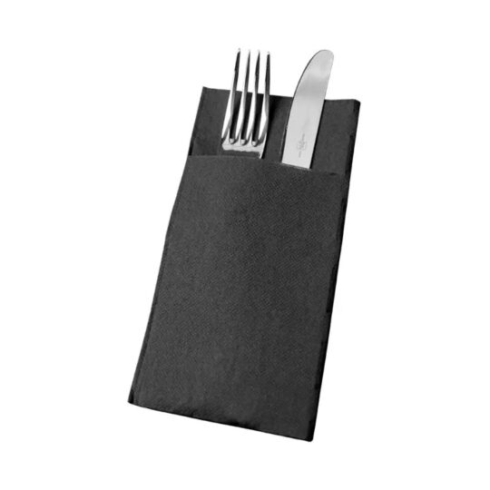 Servilleta papel 33x40 PP kanguro negro 60uds