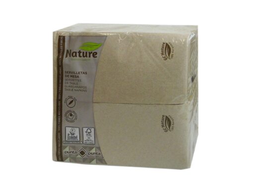 SERVILLETA PAPEL PLEGADA 30x40 cm PP NATURE 150UDS
