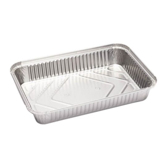 Envase aluminio rectangular 19cm 100uds