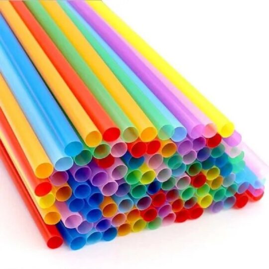 Cañitas rectas PLA colores 21cm 10mm 25uds