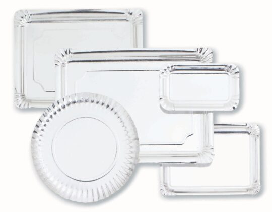 Bandeja carton pasteleria plata 18x24cm nº6 100uds