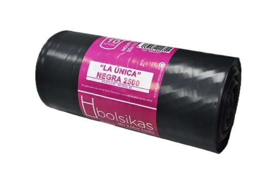 Bolsa basura 90x110 cm negra reforzada 120L 10uds