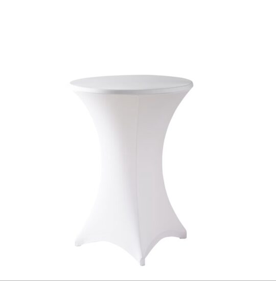Funda mesa catering alta blanca 80 cm