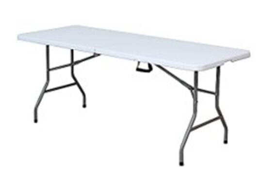 Mesa catering plegable tablero plegable 180x75 cm.