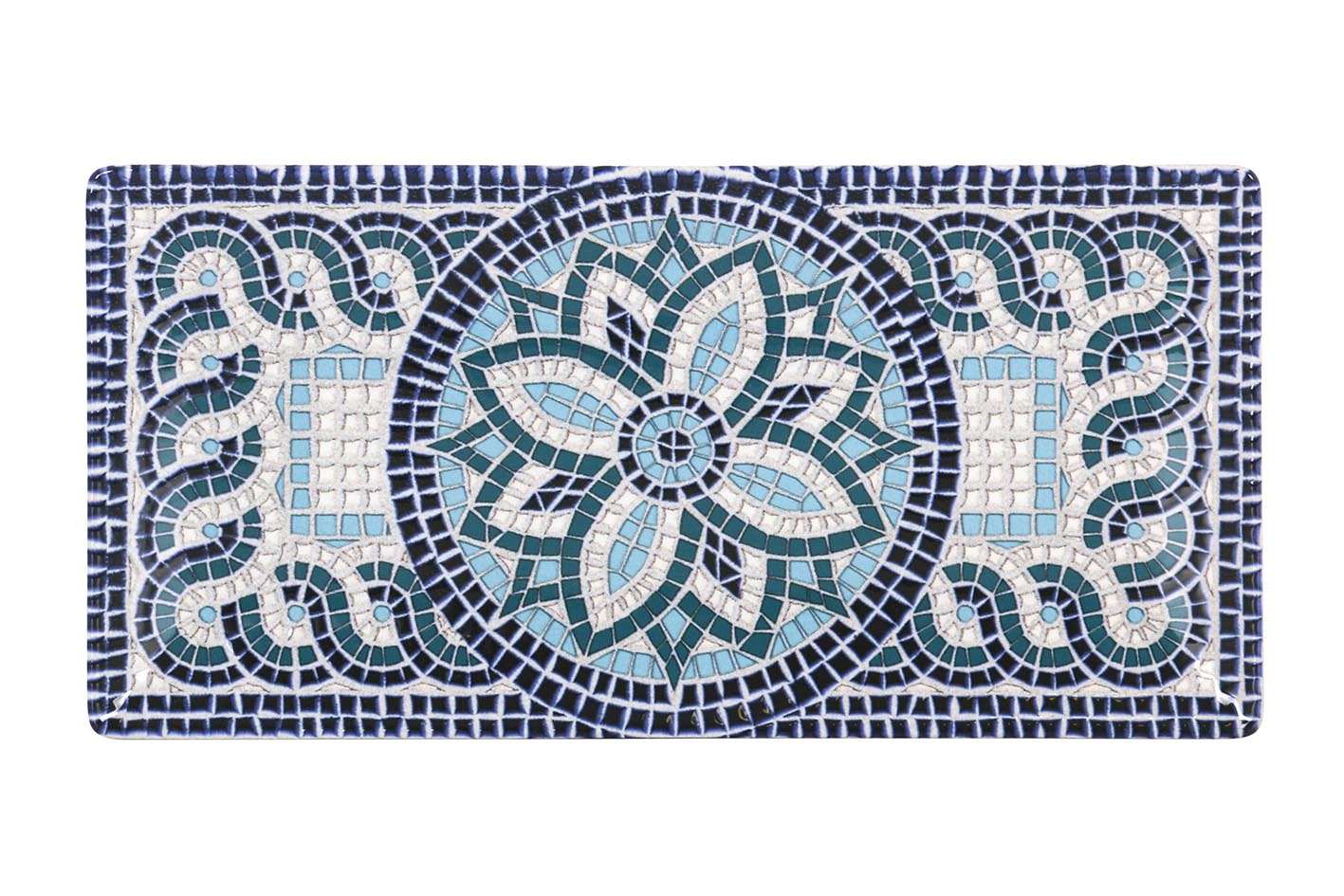 Fuente rectangular Ming II Mayolica 30x15 cm
