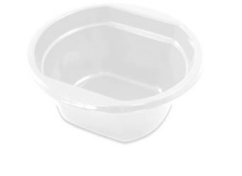 Bol plastico blanco reutilizable 250 12uds