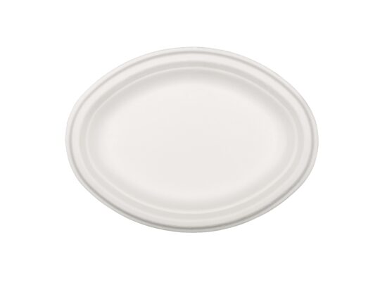 Fuente pulpa compostable oval 26 cm. 25 ud.